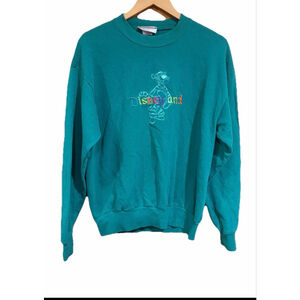 Vintage Disneyland Tigger Embroidered Crewneck Sweatshirt Green USA M